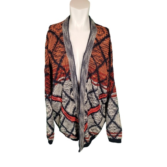Urban Outfitters Staring At Stars Jacquard Open Front Cardigan Sweater M - Picture 1 of 6